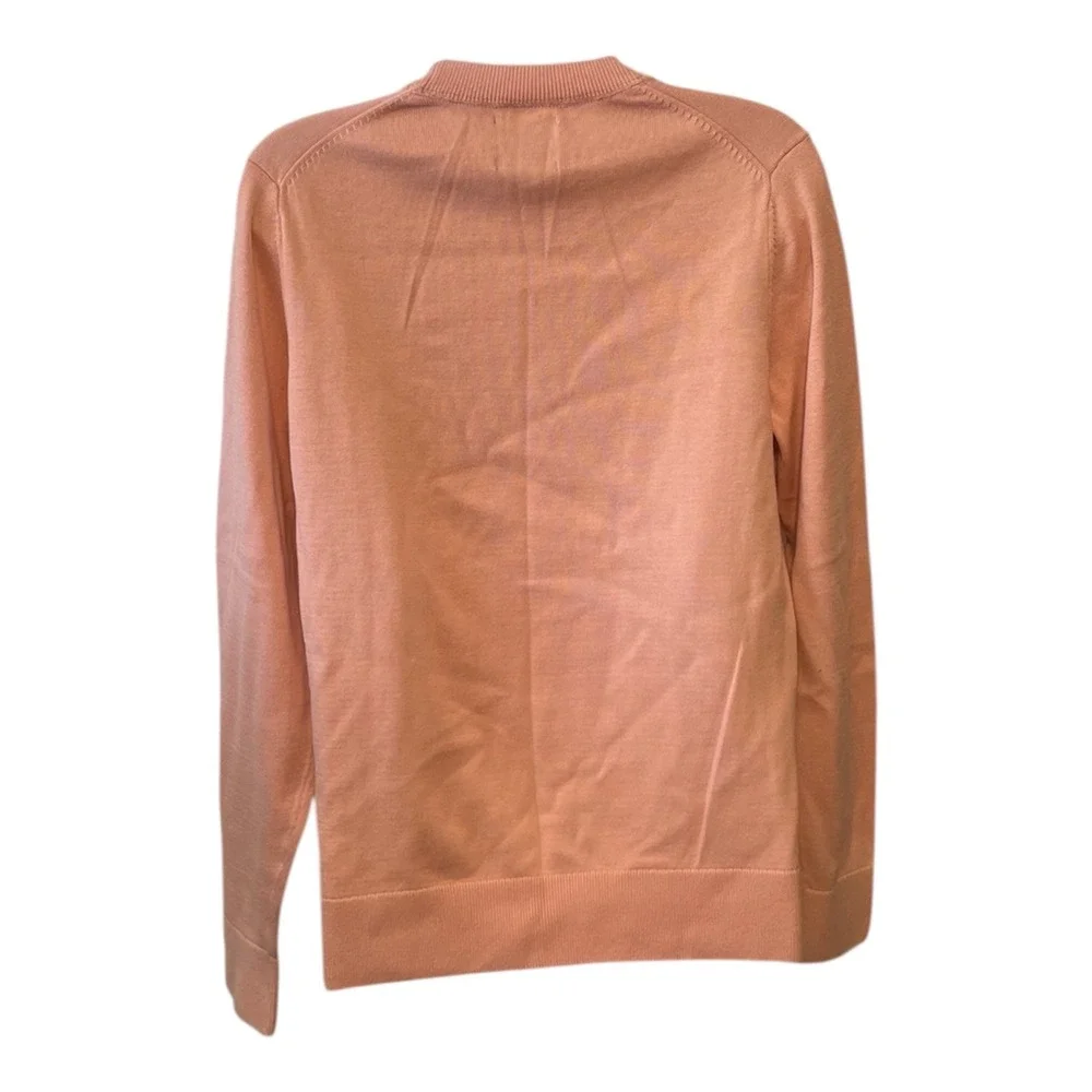 Abercrombie Fitch Womens Coral Pink Crew Neck Logo Sweater Size S‎